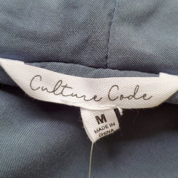 Culture Code Fiona Slate Blue Hoodie Hooded Sherpa Bomber Jacket NWT Size M - Picture 9 of 14